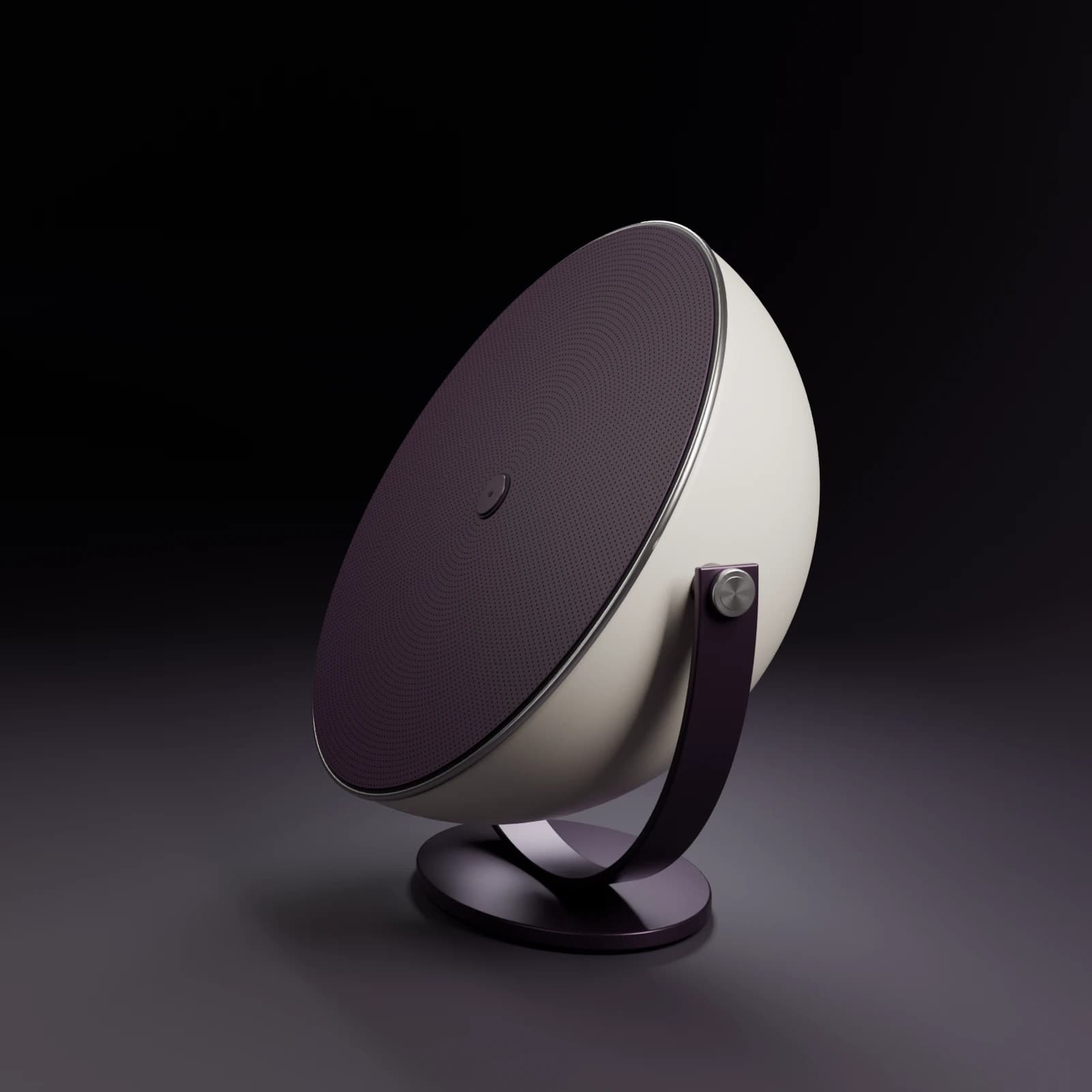 Orbit Cradle in Chalk, assembled single-speaker reference